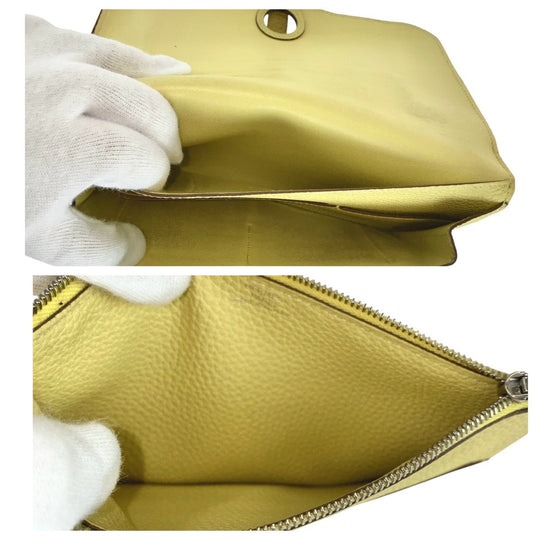 HERMES Long Wallet Purse Togo Jonupussan Long Wallet Purse Long wallet unisex Dogon GM Women Used Authentic