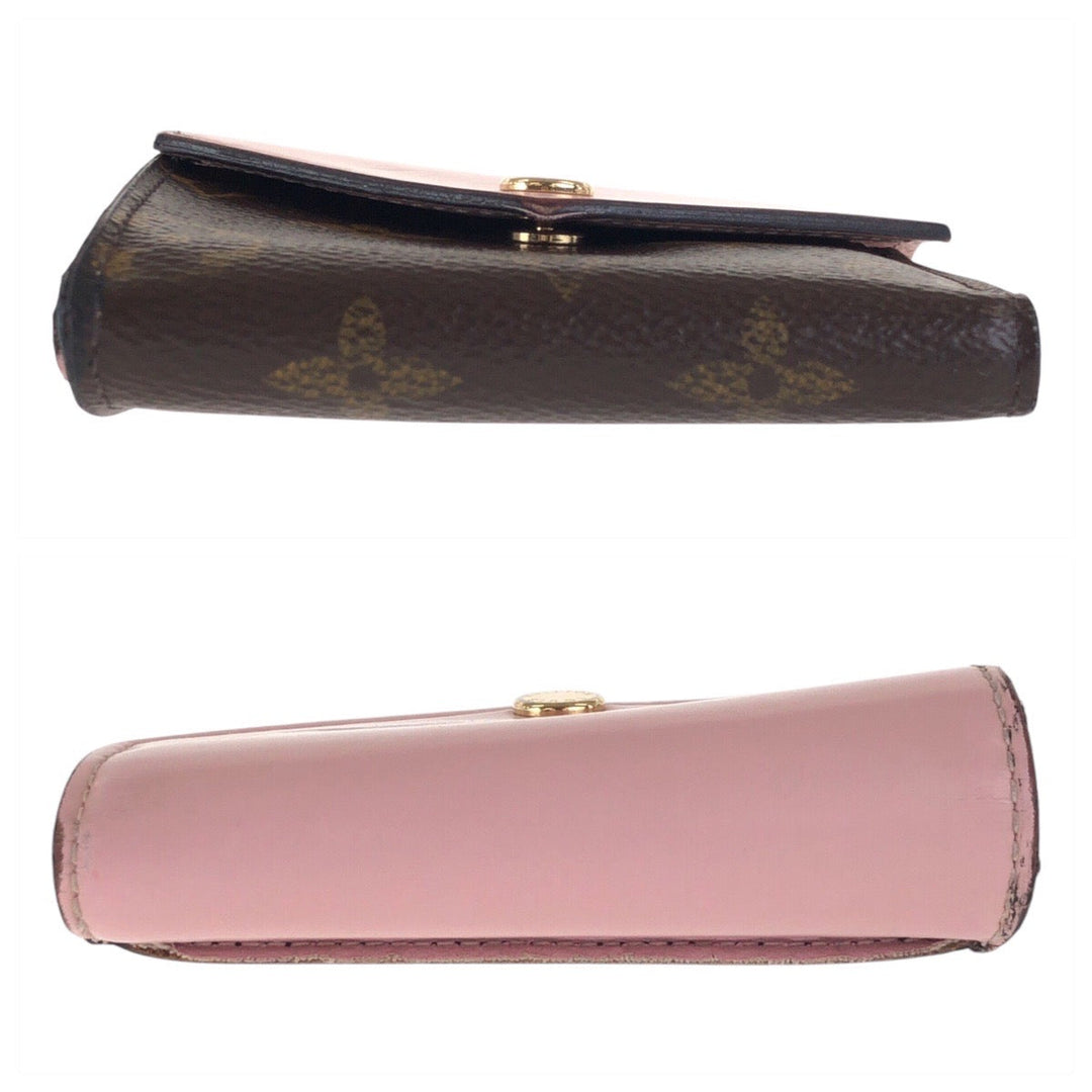 LOUIS VUITTON Tri-fold wallet M62933 PVC Rose Ballerine Pink Brown Gold Metal Folding wallet Compact wallet Monogram Portefeuille Zoe Women Used Authentic