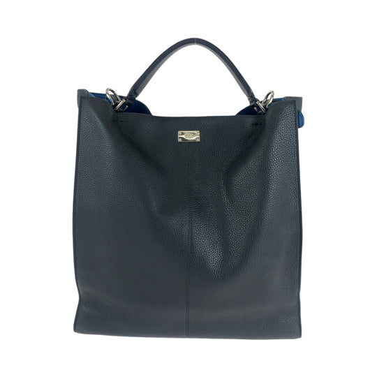 FENDI Business bag 7VA447 leather Black SilverMetal Business bag briefcase Peekaboo x light mens Used Authentic