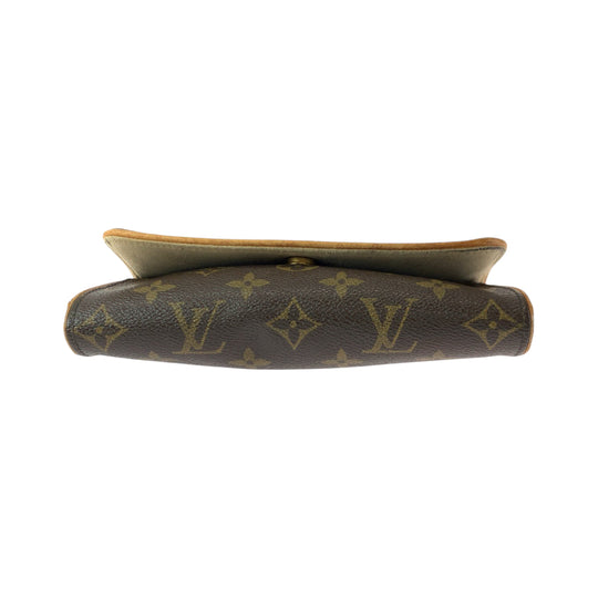 LOUIS VUITTON Shoulder Bag M51854 PVC Brown Gold Metal Shoulder Bag pochette Monogram Pochette Twin PM Women Used Authentic