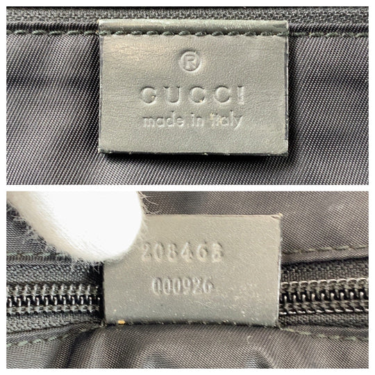 GUCCI Business bag 208463 PVC, Leather Grey SilverMetal Business bag briefcase GG implementation mens Used Authentic