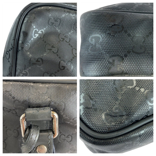 GUCCI Business bag 208463 PVC, Leather Grey SilverMetal Business bag briefcase GG implementation mens Used Authentic
