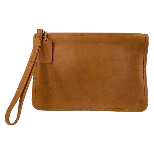 COACH Clutch bag 1339-331 leather Camel Old coach
