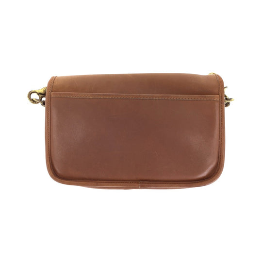 COACH Shoulder Bag 0295 117 leather Brown Gold Metal Shoulder Bag pochette Old coach Women Used Authentic