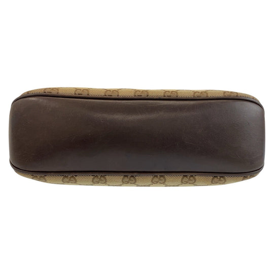 GUCCI Shoulder Bag 109097 GG canvas, leather Brown Beige Gold Metal Crossbody Shoulder Bag Messenger Bag Women Used Authentic