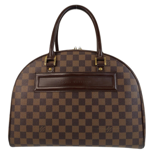 LOUIS VUITTON Handbag N41455 PVC Brown Gold Metal Handbag Boston Duffel bag Damier Nolita Women Used Authentic