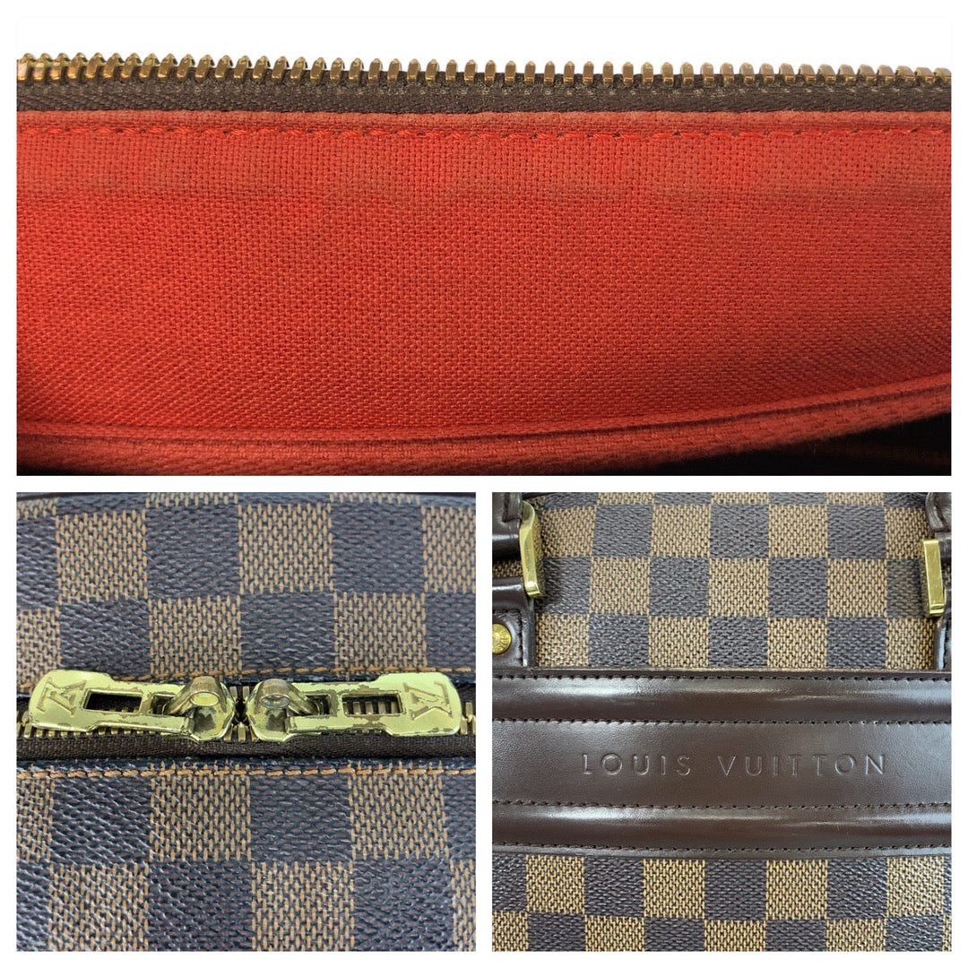 LOUIS VUITTON Handbag N41455 PVC Brown Gold Metal Handbag Boston Duffel bag Damier Nolita Women Used Authentic
