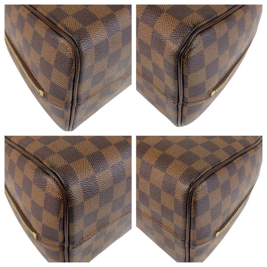 LOUIS VUITTON Handbag N41455 PVC Brown Gold Metal Handbag Boston Duffel bag Damier Nolita Women Used Authentic
