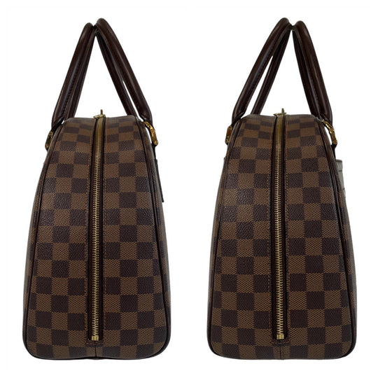 LOUIS VUITTON Handbag N41455 PVC Brown Gold Metal Handbag Boston Duffel bag Damier Nolita Women Used Authentic