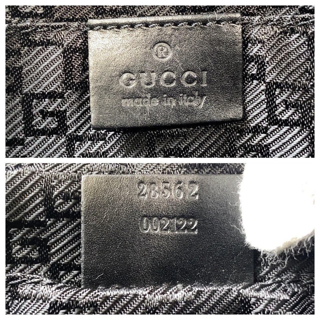 GUCCI Shoulder Bag 28562 Nylon, Leather Black SilverMetal Crossbody Shoulder Bag Messenger Bag Women Used Authentic