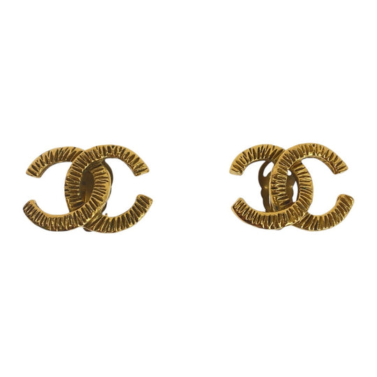 CHANEL Earring metal gold Earring COCO Mark Women Used Authentic