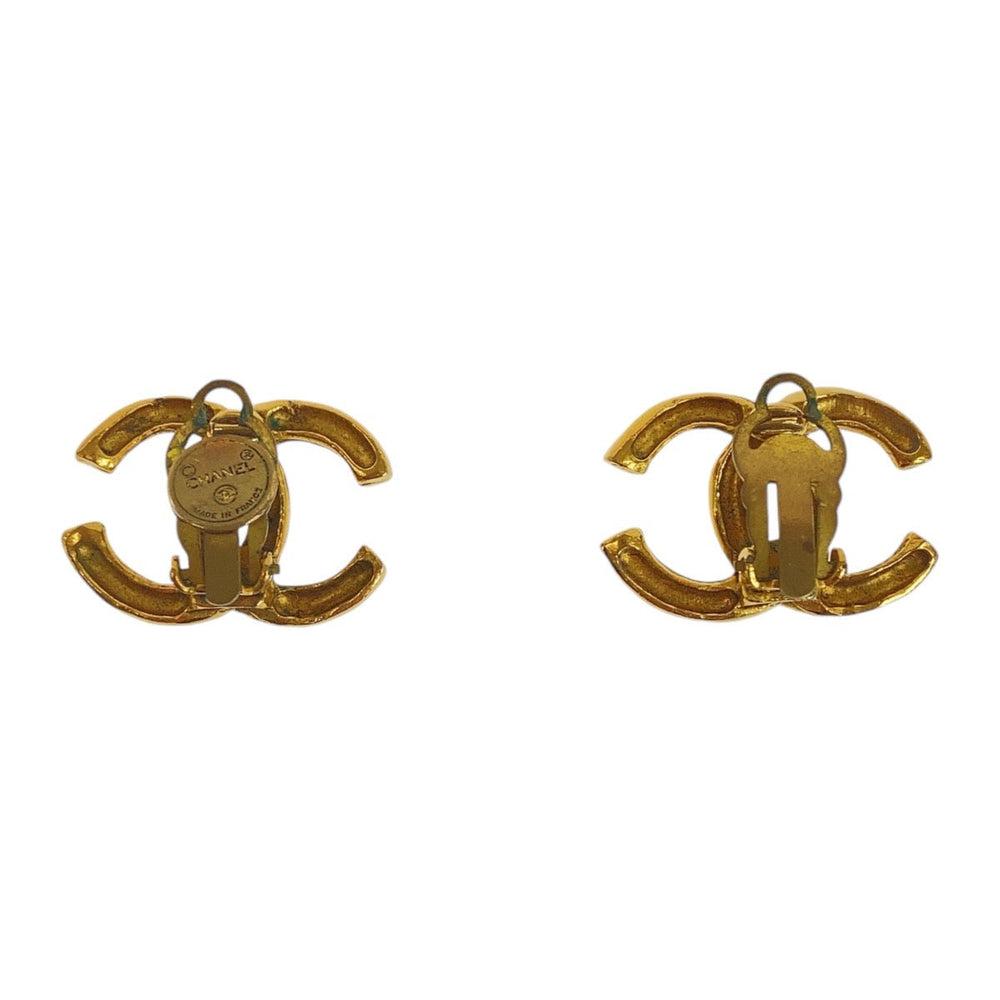 CHANEL Earring metal gold Earring COCO Mark Women Used Authentic
