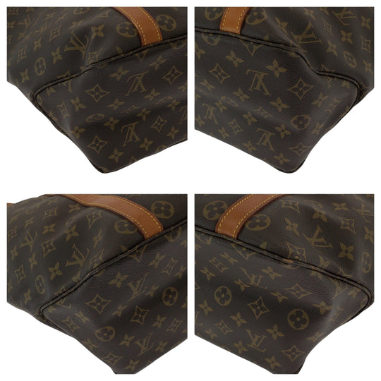 LOUIS VUITTON Tote Bag M51108 PVC Brown Gold Metal Tote Bag Shoulder Bag Monogram Sac shopping Women Used Authentic