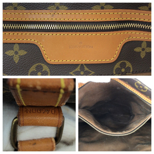 LOUIS VUITTON Tote Bag M51108 PVC Brown Gold Metal Tote Bag Shoulder Bag Monogram Sac shopping Women Used Authentic