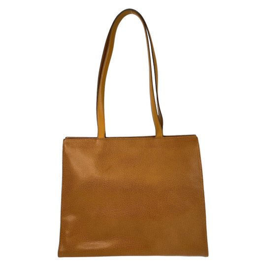 Christian Dior Tote Bag leather Brown Gold Metal Tote Bag Shoulder Bag Women Used Authentic