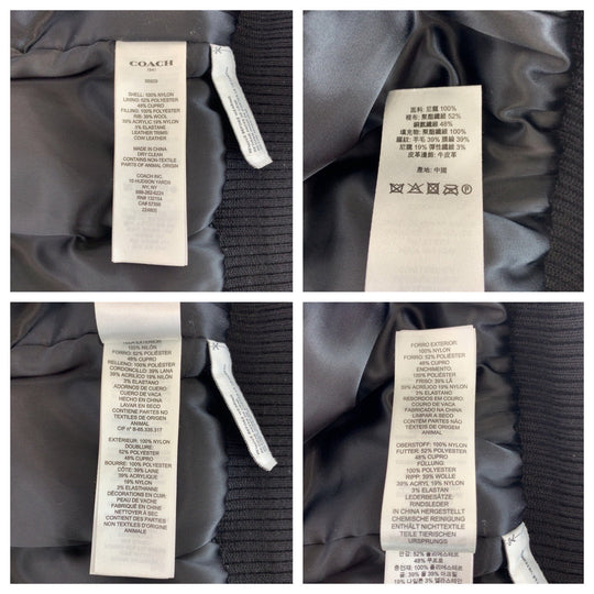 COACH Nylon jacket 56929 Nylon khaki MA-1 Nylon Jacket Bomber Flight Jacket mens 46 Used Authentic