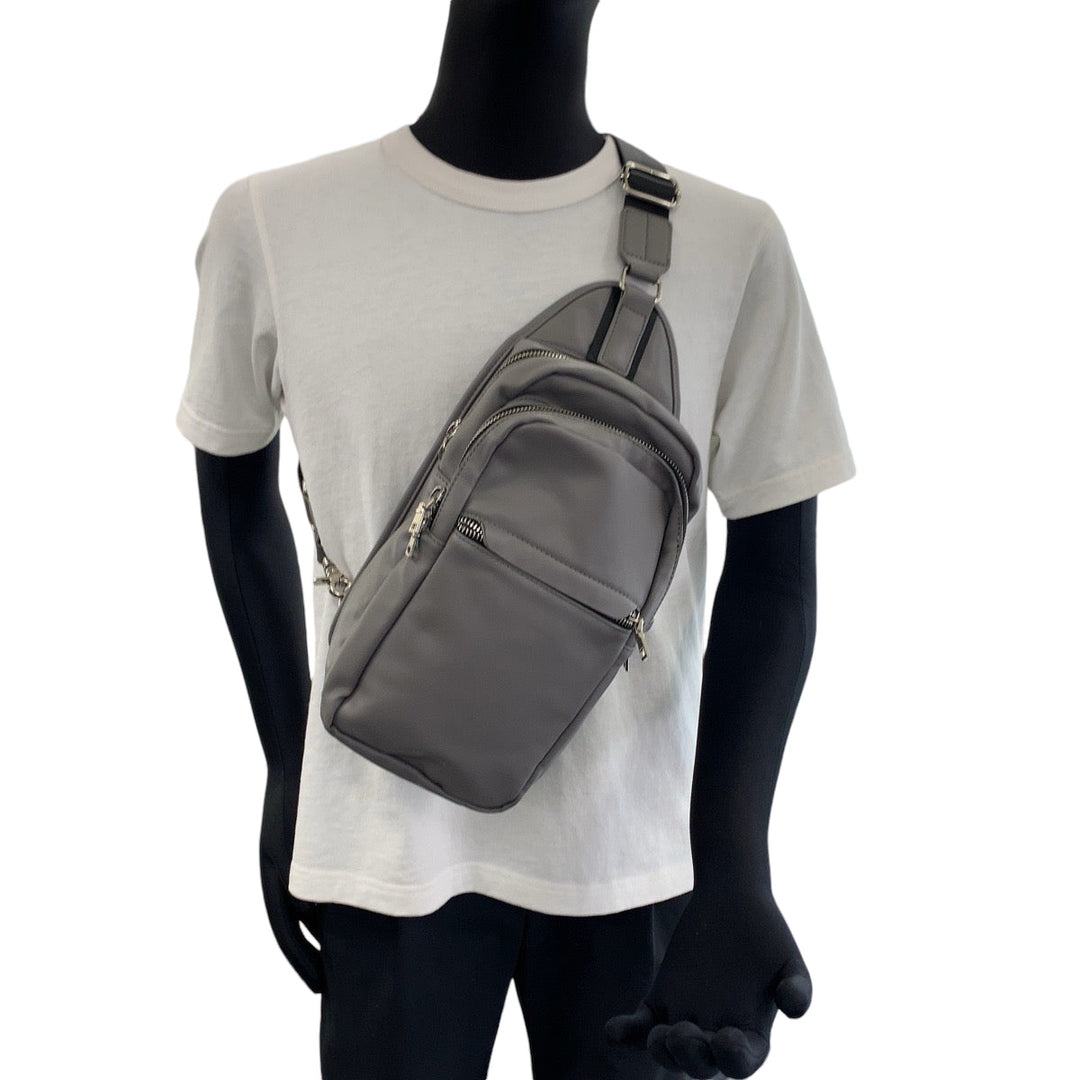 TAKEO KIKUCHI Sling bag leather gray
