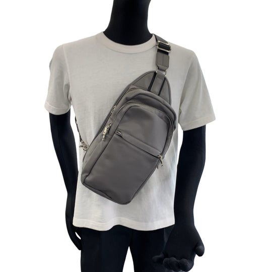 TAKEO KIKUCHI Sling bag leather gray