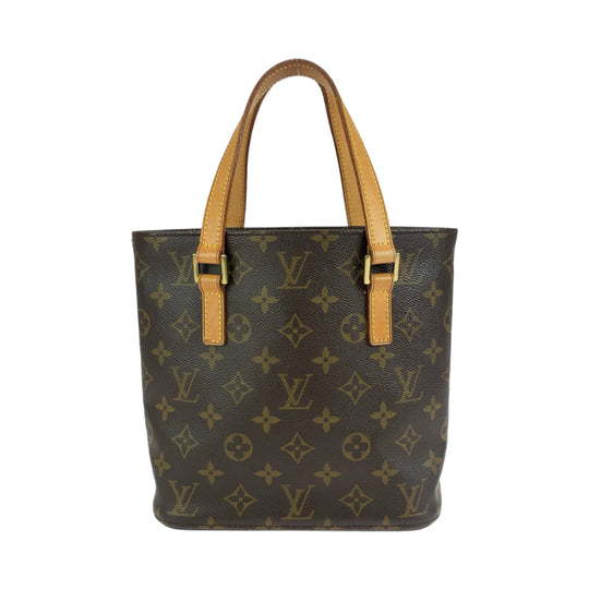 LOUIS VUITTON Handbag M51172 PVC Brown Gold Metal Handbag Tote Bag Monogram VavinPM Women Used Authentic