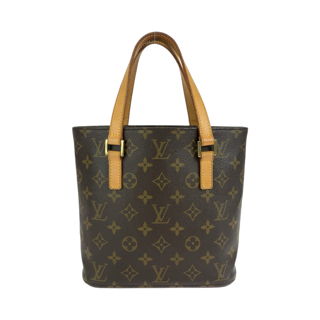 LOUIS VUITTON Handbag M51172 PVC Brown Gold Metal Handbag Tote Bag Monogram VavinPM Women Used Authentic