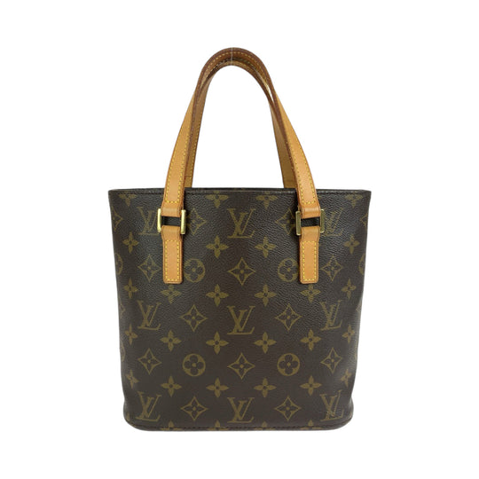 LOUIS VUITTON Handbag M51172 PVC Brown Gold Metal Handbag Tote Bag Monogram VavinPM Women Used Authentic