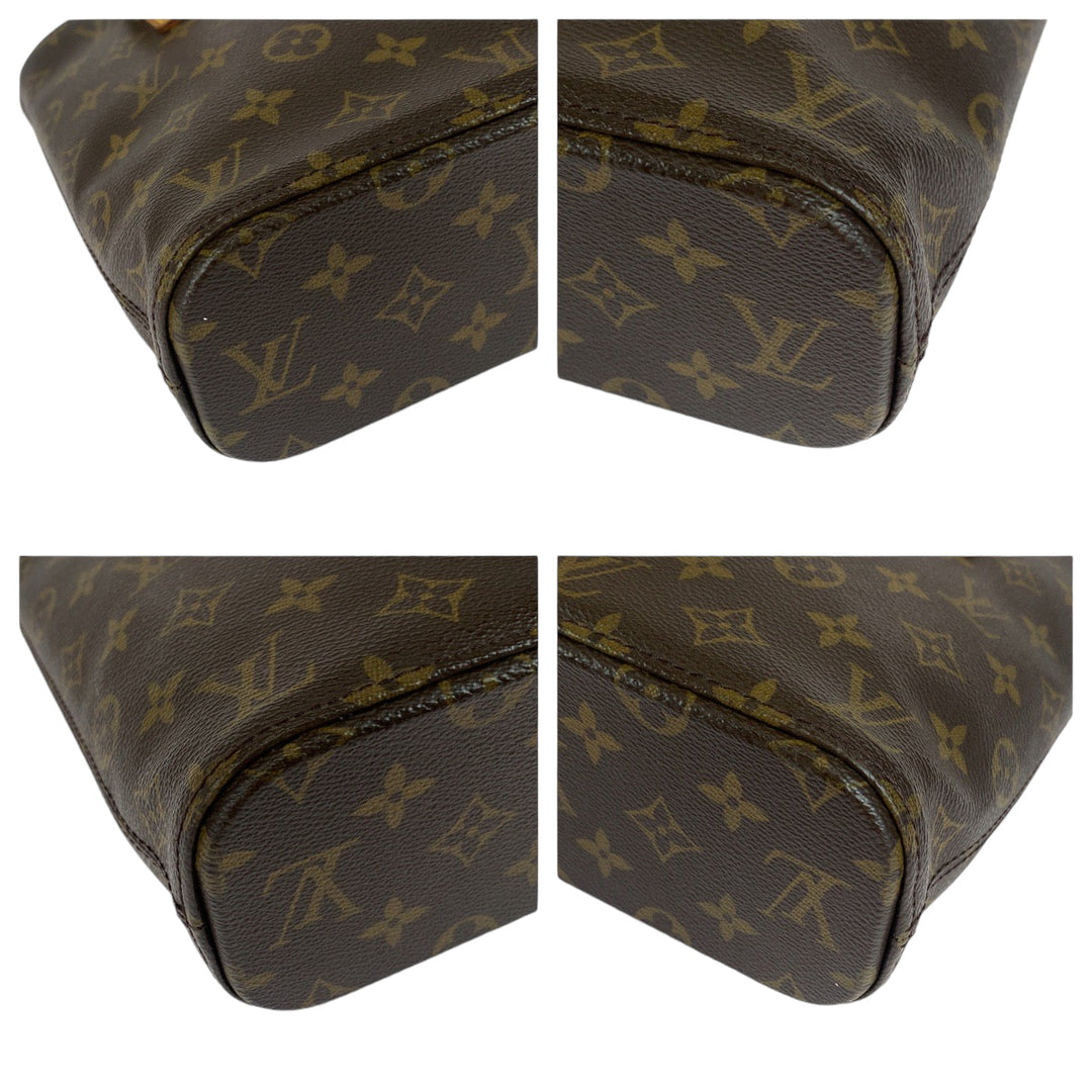 LOUIS VUITTON Handbag M51172 PVC Brown Gold Metal Handbag Tote Bag Monogram VavinPM Women Used Authentic