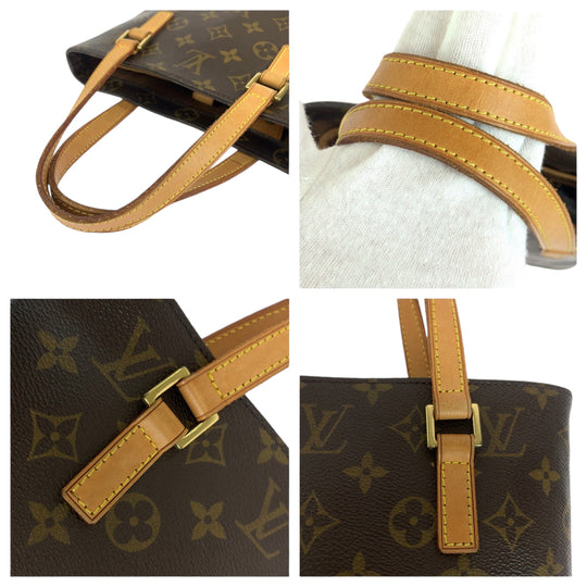 LOUIS VUITTON Handbag M51172 PVC Brown Gold Metal Handbag Tote Bag Monogram VavinPM Women Used Authentic