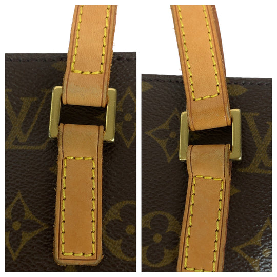 LOUIS VUITTON Handbag M51172 PVC Brown Gold Metal Handbag Tote Bag Monogram VavinPM Women Used Authentic
