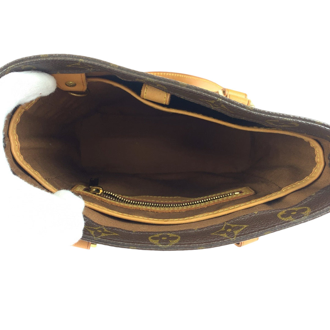 LOUIS VUITTON Handbag M51172 PVC Brown Gold Metal Handbag Tote Bag Monogram VavinPM Women Used Authentic