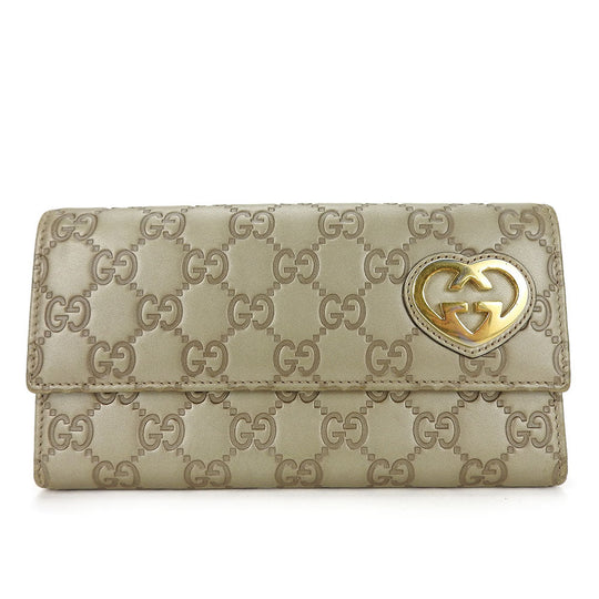 GUCCI Long Wallet Purse 251861 Sima leather gold Guccisima
