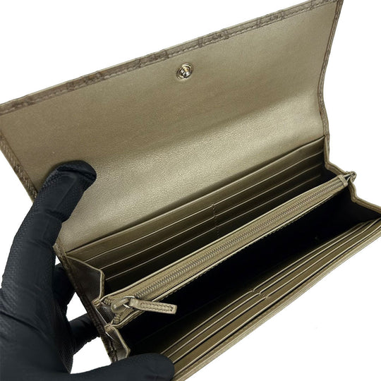 GUCCI Long Wallet Purse 251861 Sima leather gold Guccisima