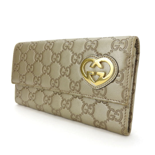 GUCCI Long Wallet Purse 251861 Sima leather gold Guccisima