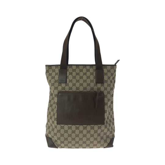 GUCCI Tote Bag 28892 GG canvas Brown beige Tote Bag Shoulder Bag Women Used Authentic