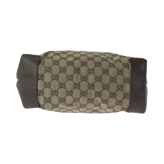 GUCCI Tote Bag 28892 GG canvas Brown beige Tote Bag Shoulder Bag Women Used Authentic