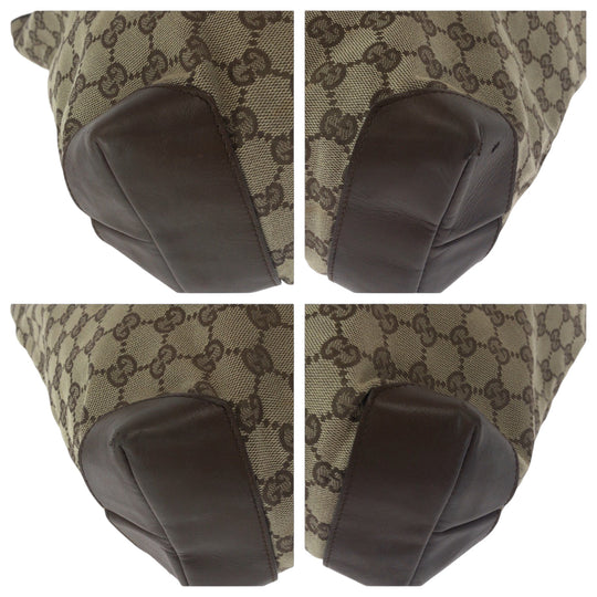 GUCCI Tote Bag 28892 GG canvas Brown beige Tote Bag Shoulder Bag Women Used Authentic