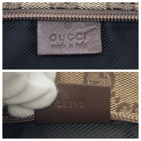 GUCCI Tote Bag 28892 GG canvas Brown beige Tote Bag Shoulder Bag Women Used Authentic