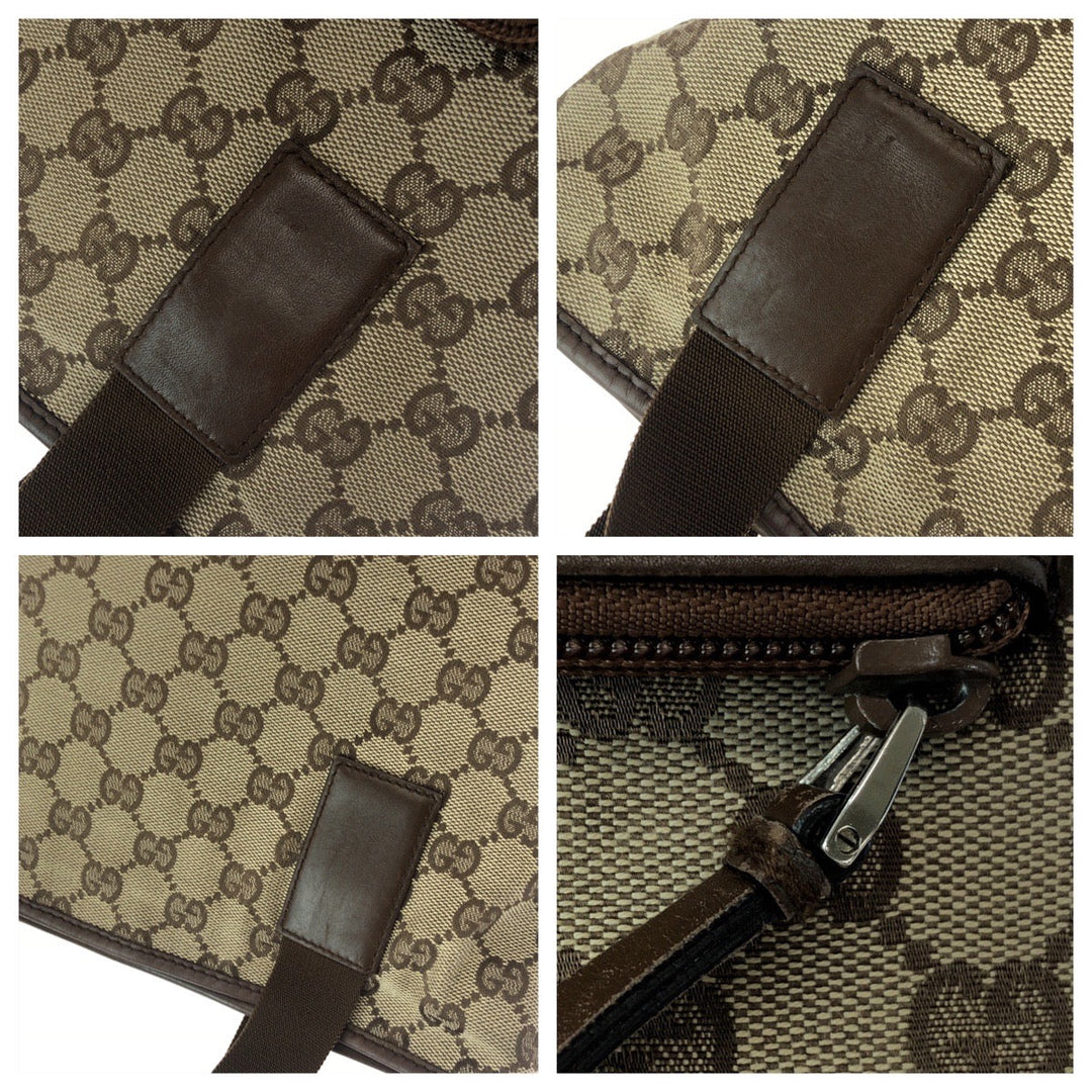 GUCCI Tote Bag 28892 GG canvas Brown beige Tote Bag Shoulder Bag Women Used Authentic