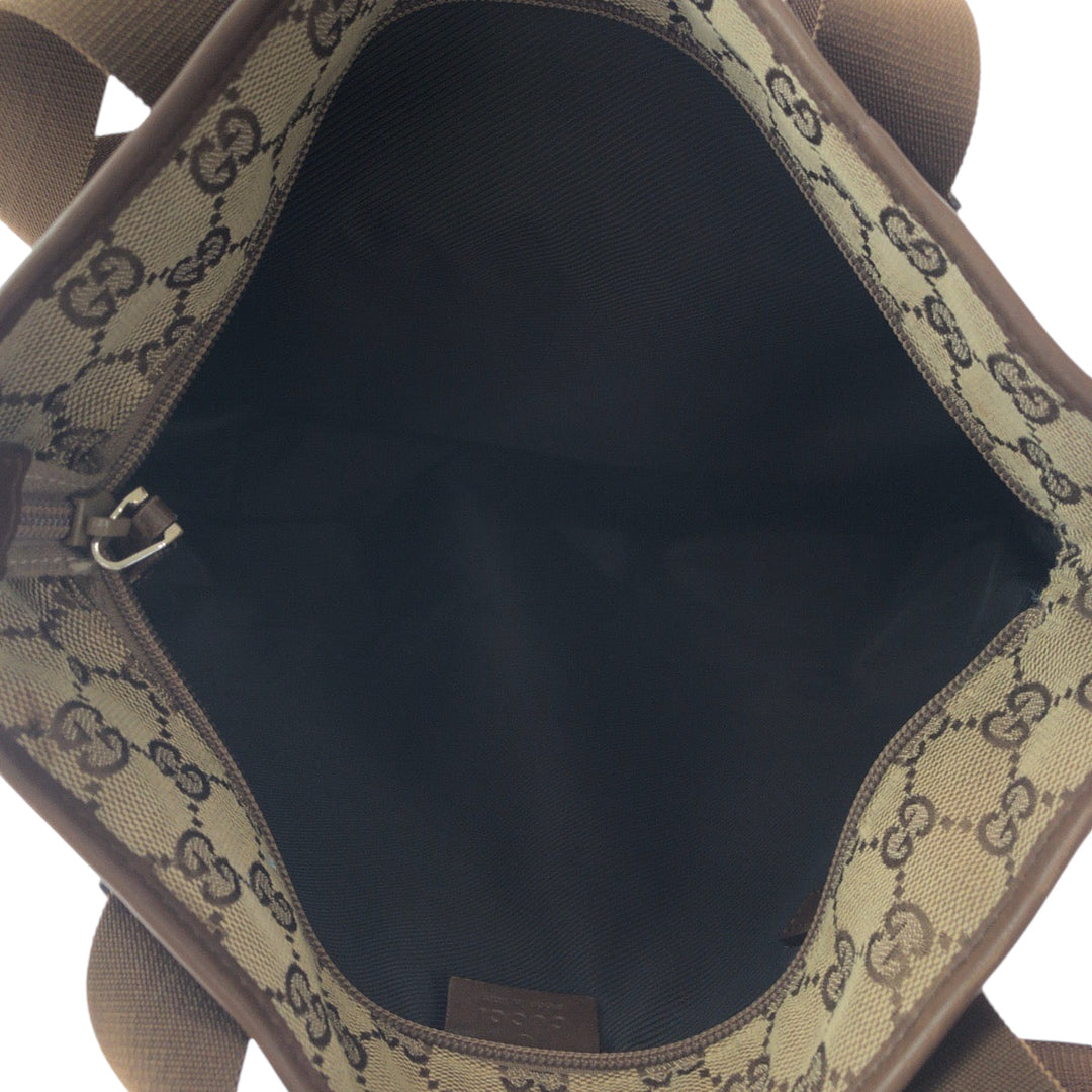 GUCCI Tote Bag 28892 GG canvas Brown beige Tote Bag Shoulder Bag Women Used Authentic