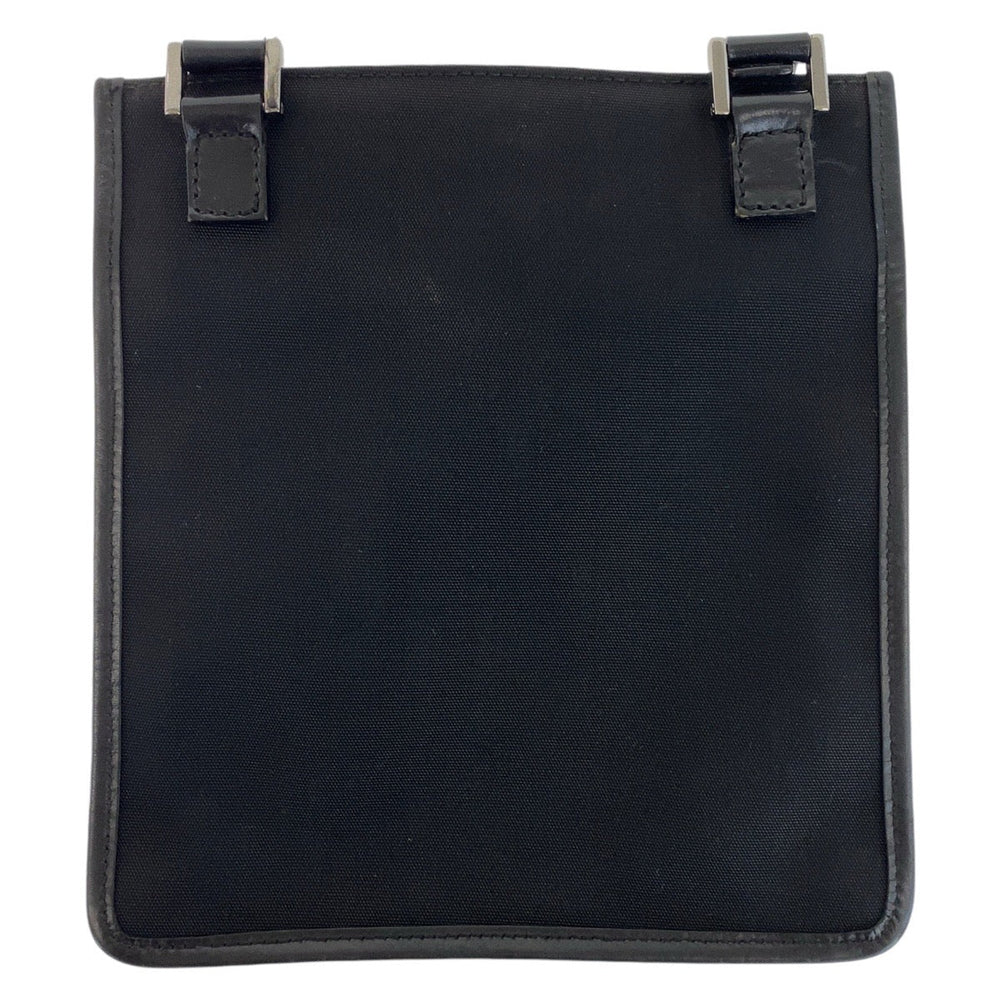GUCCI Shoulder Bag Canvas, Leather Black SilverMetal Shoulder Bag pochette Women Used Authentic