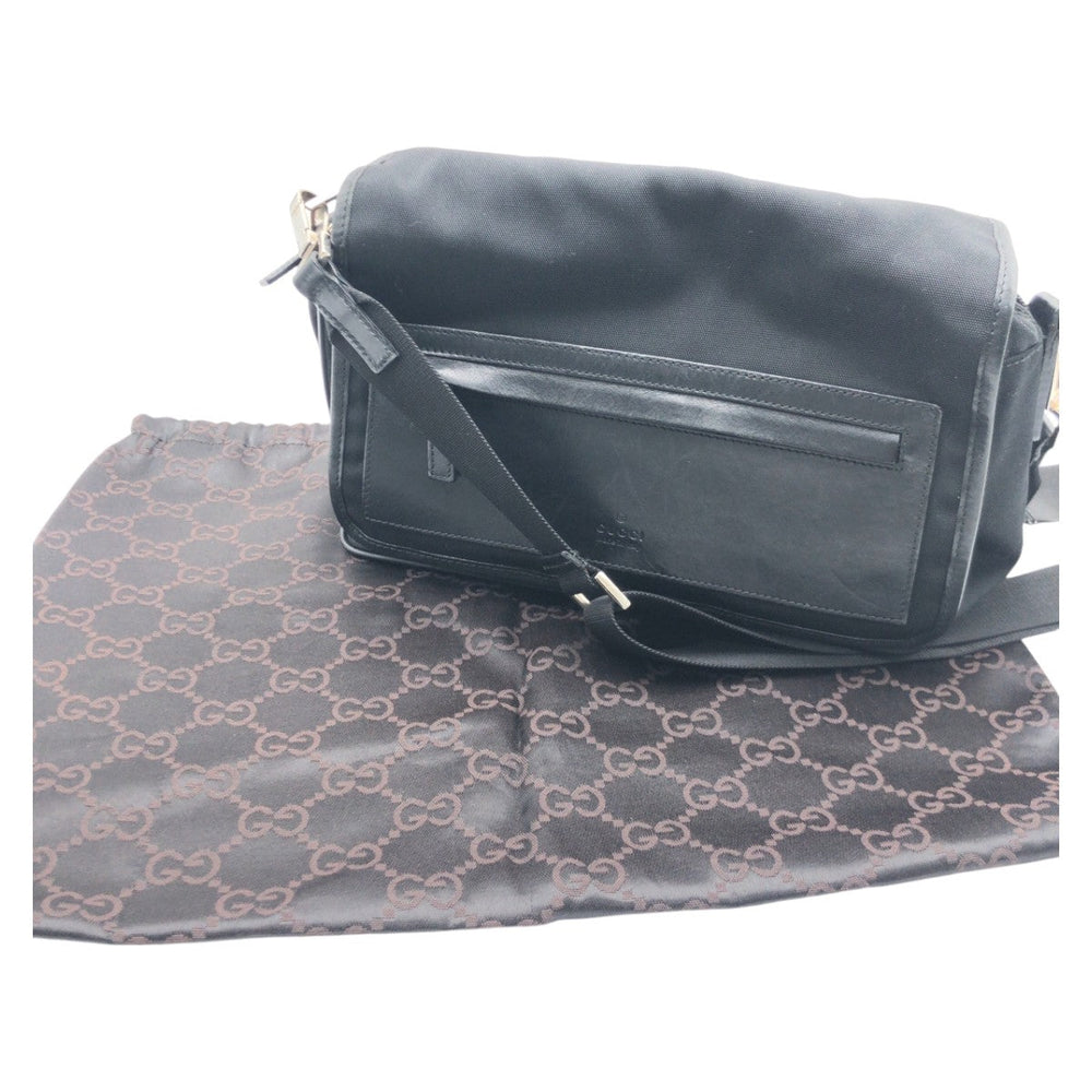 GUCCI Shoulder Bag canvas Black black Shoulder Bag Messenger Bag Unisex mens Used Authentic