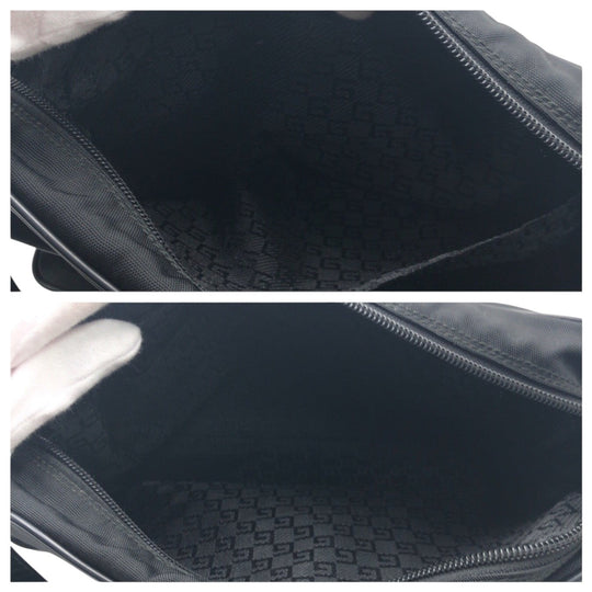 GUCCI Shoulder Bag canvas Black black Shoulder Bag Messenger Bag Unisex mens Used Authentic