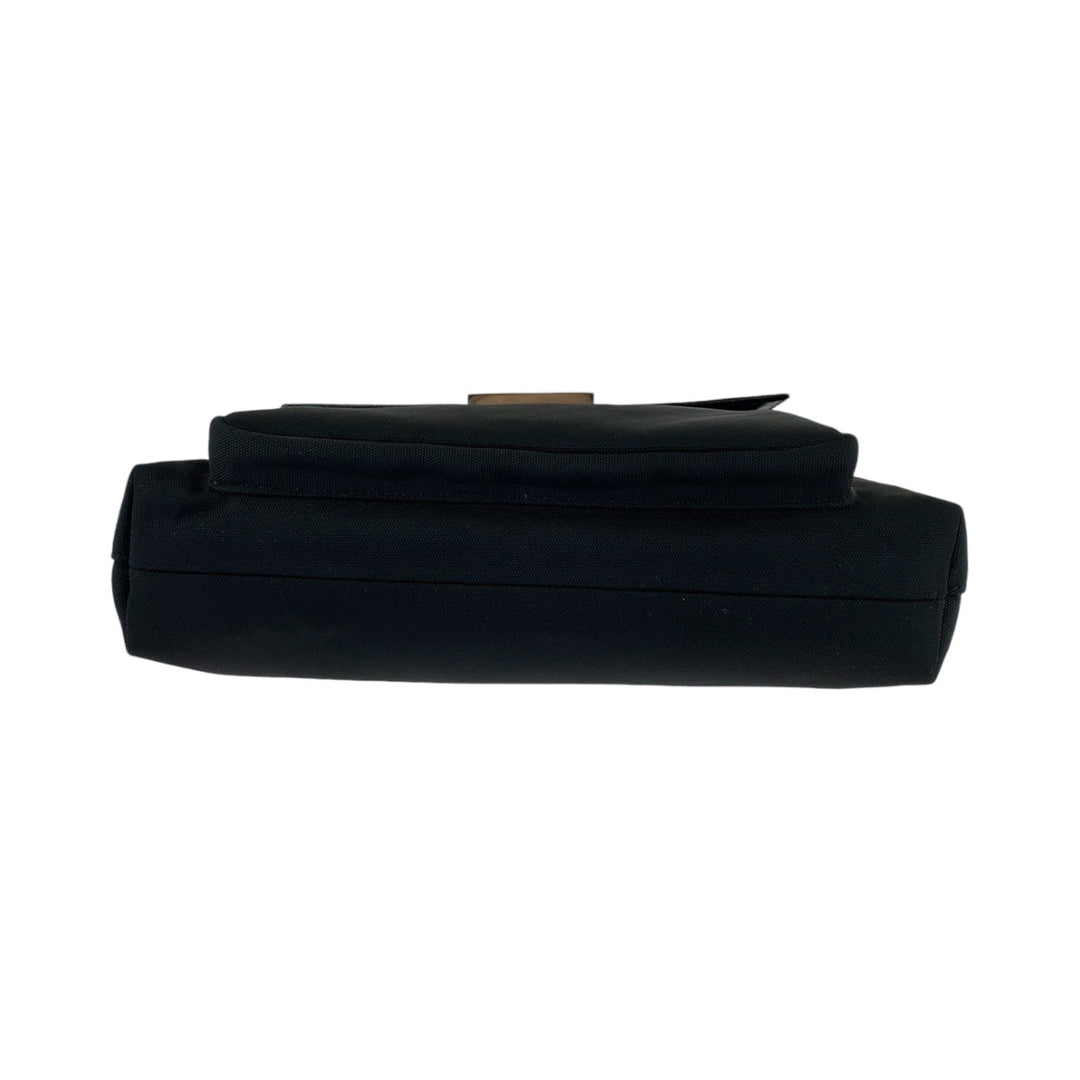 GUCCI Shoulder Bag Canvas, Leather Black SilverMetal One Shoulder Bag Pochette mens Used Authentic