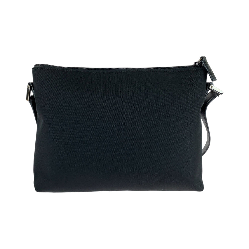 GUCCI Shoulder Bag Canvas, Leather Black SilverMetal One Shoulder Bag Pochette mens Used Authentic