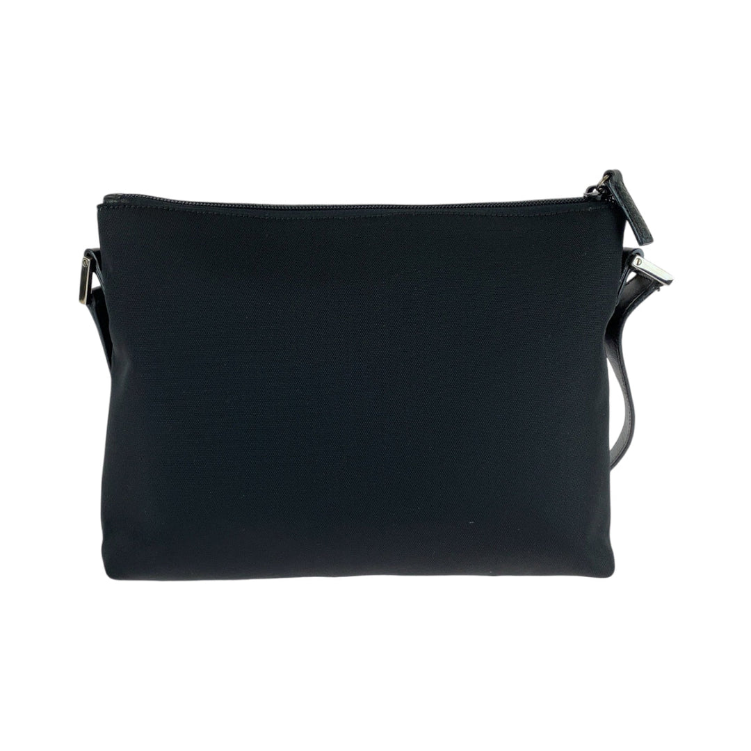 GUCCI Shoulder Bag Canvas, Leather Black SilverMetal One Shoulder Bag Pochette mens Used Authentic