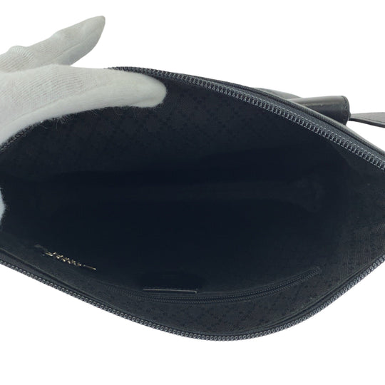 GUCCI Shoulder Bag Canvas, Leather Black SilverMetal One Shoulder Bag Pochette mens Used Authentic