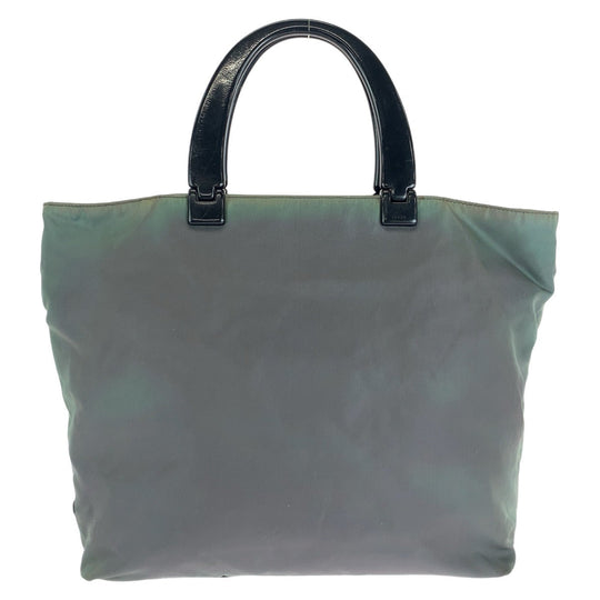 PRADA Tote Bag Nylon, Plastic Khaki black Tote Bag handbag Test Triangle With logo Reversible Women Used Authentic