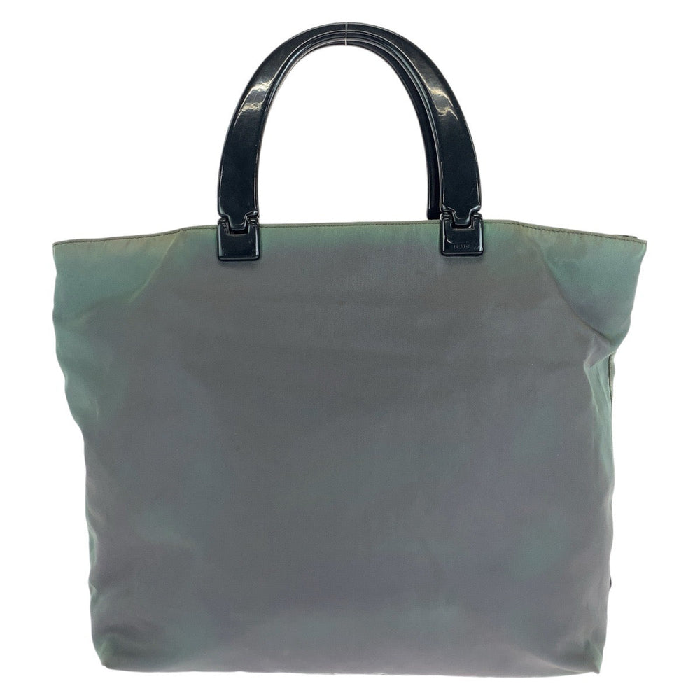 PRADA Tote Bag Nylon, Plastic Khaki black Tote Bag handbag Test Triangle With logo Reversible Women Used Authentic
