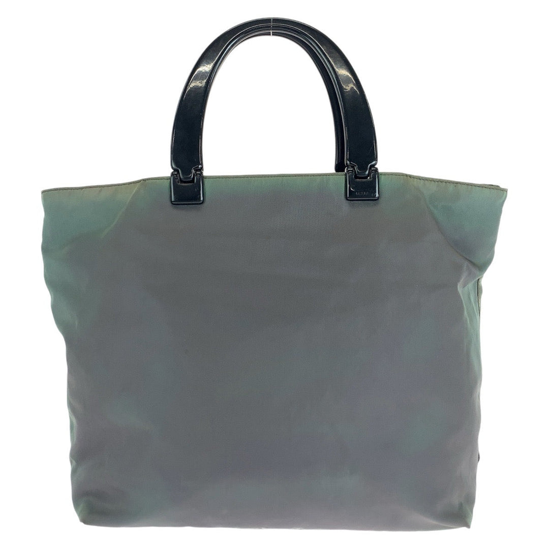 PRADA Tote Bag Nylon, Plastic Khaki black Tote Bag handbag Test Triangle With logo Reversible Women Used Authentic