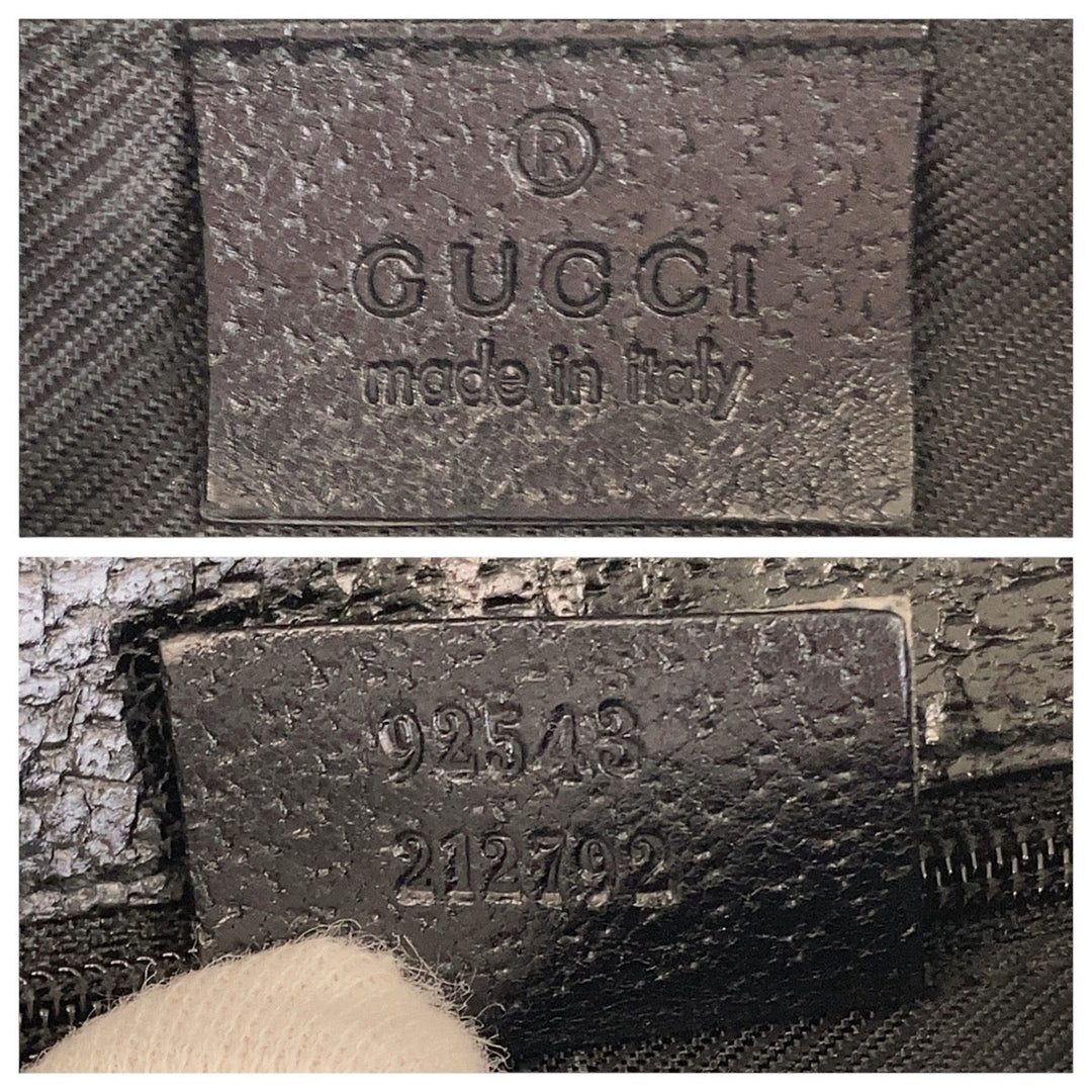 GUCCI Sling bag GG canvas Black SilverMetal Sling bag, bum bag, waist pouch Women Used Authentic