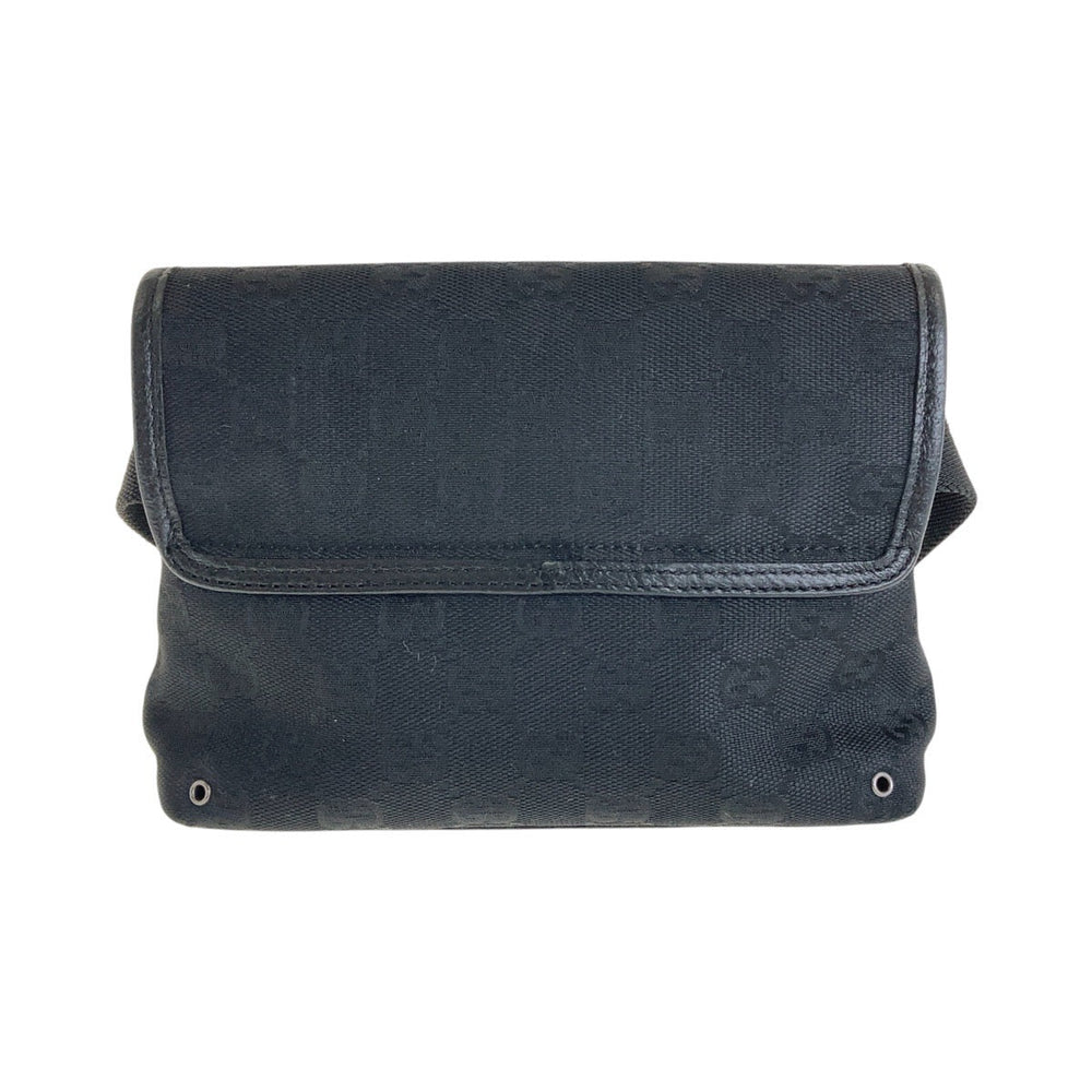 GUCCI Sling bag GG canvas Black SilverMetal Sling bag, bum bag, waist pouch Women Used Authentic